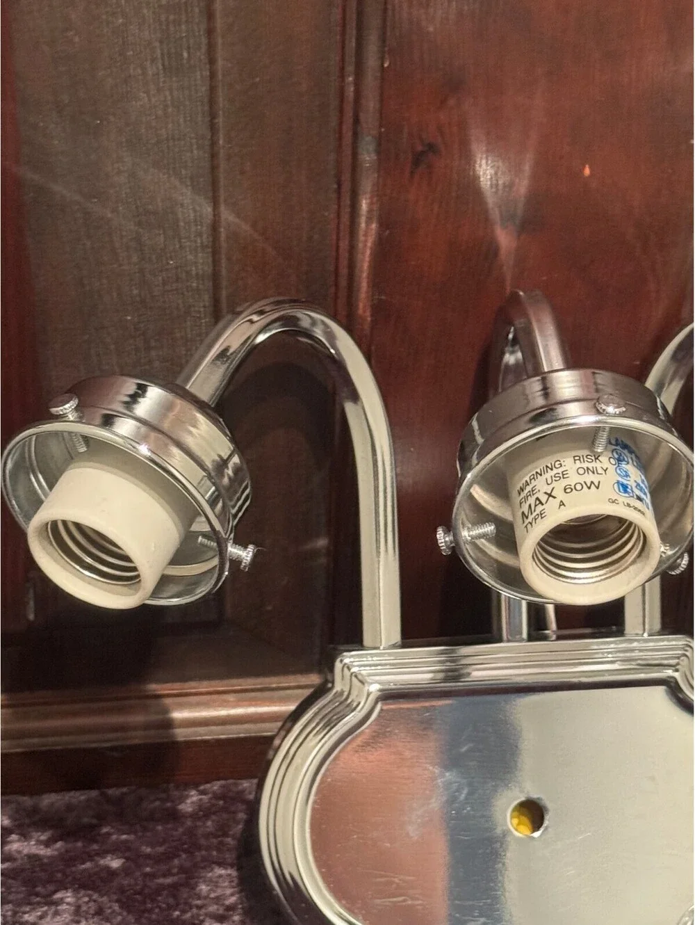 Vintage Style 3-Head Chrome Wall Mount Light Fixture